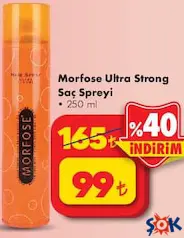 MORFOSE ULTRA STRONG SAÇ SPREYİ 250 ML MORFOSE ULTRA STRONG SAÇ SPREYİ 250 ML
